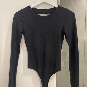 Abercrombie & Fitch Black Knit Bodysuit